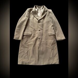 Vintage JG Hook 100% Wool Mens Trench Coat Size 44 Regular